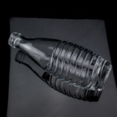 Collare in vetro di vodka 750ml 1000ml Limpio Flint Gin Rum Champagne Tequila Bottiglia di whisky
