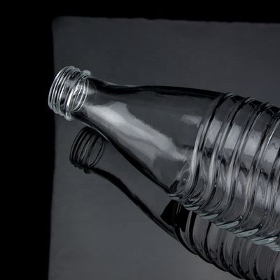 Collare in vetro di vodka 750ml 1000ml Limpio Flint Gin Rum Champagne Tequila Bottiglia di whisky