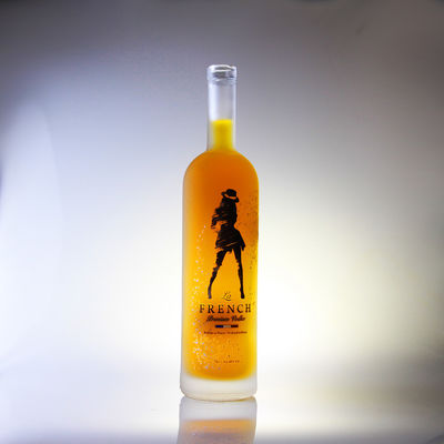 Ingrosso 750ml 1000ml Decal congelato bottiglia di vetro per birra Vodka Whisky Spirits