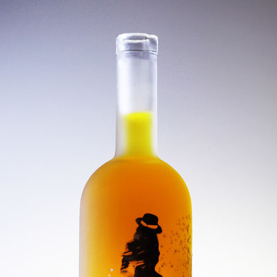 Ingrosso 750ml 1000ml Decal congelato bottiglia di vetro per birra Vodka Whisky Spirits