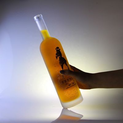 Ingrosso 750ml 1000ml Decal congelato bottiglia di vetro per birra Vodka Whisky Spirits