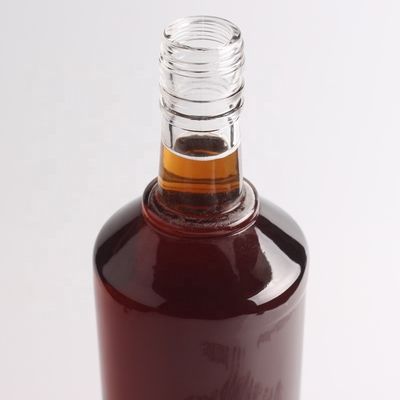 2022 Bottiglia di vetro a fondo spessa in rilievo, pietra cristallina chiara per gin, whisky, rum, tequila, brandy