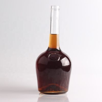 Bottiglie di vetro di pietra a fondo spessa a collo lungo su misura per vodka gin rum champagne