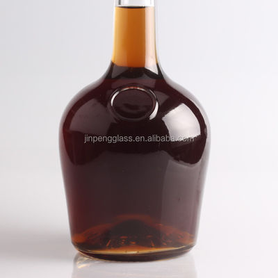 Bottiglie di vetro di pietra a fondo spessa a collo lungo su misura per vodka gin rum champagne