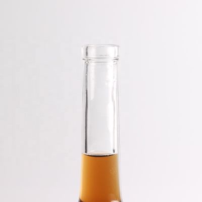Bottiglie di vetro di pietra a fondo spessa a collo lungo su misura per vodka gin rum champagne