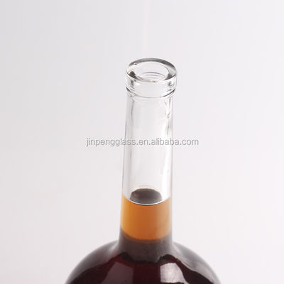 Bottiglie di vetro di pietra a fondo spessa a collo lungo su misura per vodka gin rum champagne