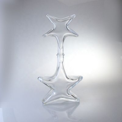 Bottiglia in vetro con forma speciale di whisky, vodka e brandy con finitura in vetro