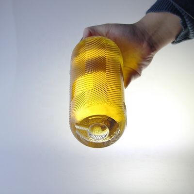 Bottiglia di vetro trasparente di 750 ml di capacità con incisione di pietra extra con sughero di 500 ml di capacità