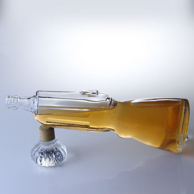 500 ml bottiglia di whisky in vetro pistola forma muffa aperta 700 ml bottiglia di vodka per l'industria delle bevande