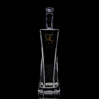 Unica bottiglia di vetro Super Flint da 750 ml con sughero per rum Vodka Whisky