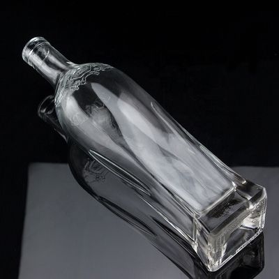 750 ml Super Flint Rotondo Spalla Quadrata Rum Vodka Latte in Vetro Con Corteccia