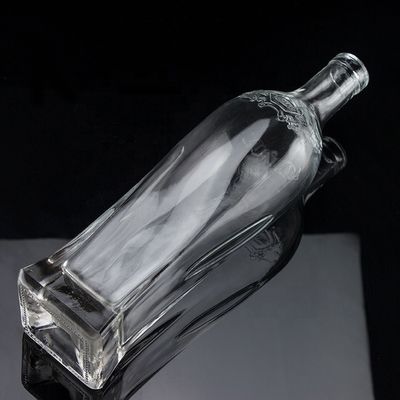 750 ml Super Flint Rotondo Spalla Quadrata Rum Vodka Latte in Vetro Con Corteccia