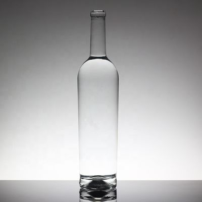 Incisione di bottiglia di vetro da 1 litro con tappo di sughero per liquore whisky vodka