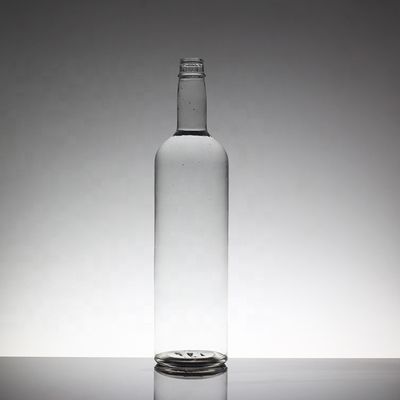 Incisione di bottiglia di vetro da 1 litro con tappo di sughero per liquore whisky vodka
