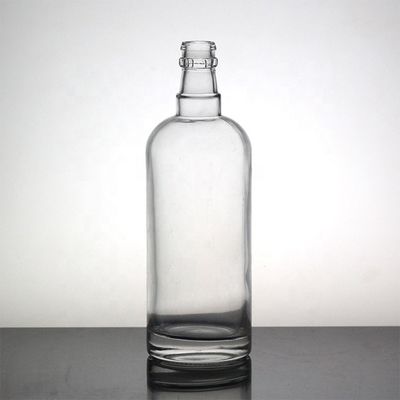 Incisione di bottiglia di vetro da 1 litro con tappo di sughero per liquore whisky vodka