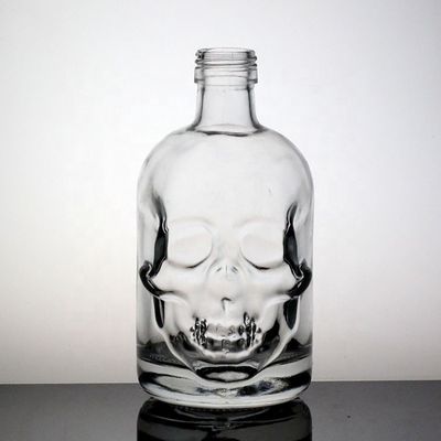Squisito Frost Glass Skull Face Bottle per liquore Decal Surface Handling