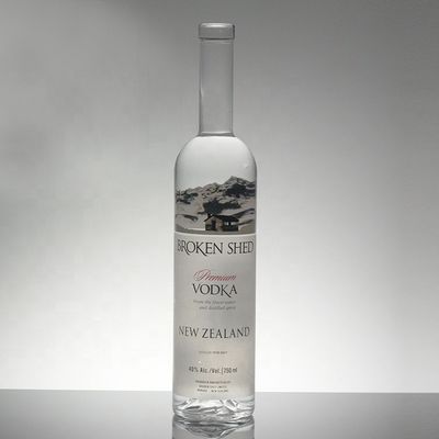 Bottiglia industriale di liquori in cristallo da 750 ml con decorazione a freddo/vernice/stampa