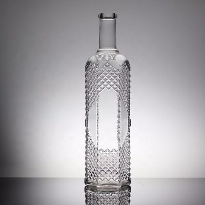 Bottiglia industriale di liquori in cristallo da 750 ml con decorazione a freddo/vernice/stampa