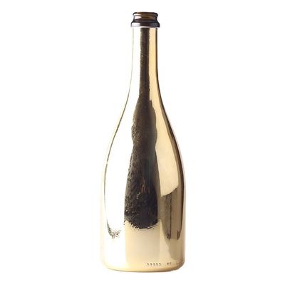 Bottiglie di vetro di champagne d'oro personalizzate con tappo di plastica per materiali di corpo in vetro