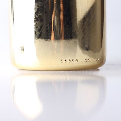 Bottiglie di vetro di champagne d'oro personalizzate con tappo di plastica per materiali di corpo in vetro