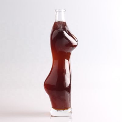 Collare di vetro 75cl Lady Bodi a forma di bottiglia di vetro per vino liquore vodka Design creativo