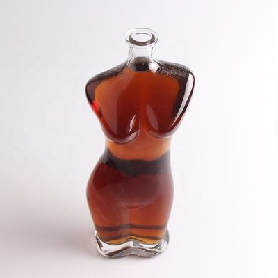 Collare di vetro 75cl Lady Bodi a forma di bottiglia di vetro per vino liquore vodka Design creativo