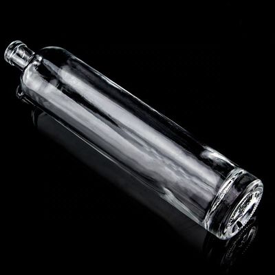 Bottiglia di vetro a forma retta a fondo spessa da 750 ml personalizzata per Super Flint Liquor